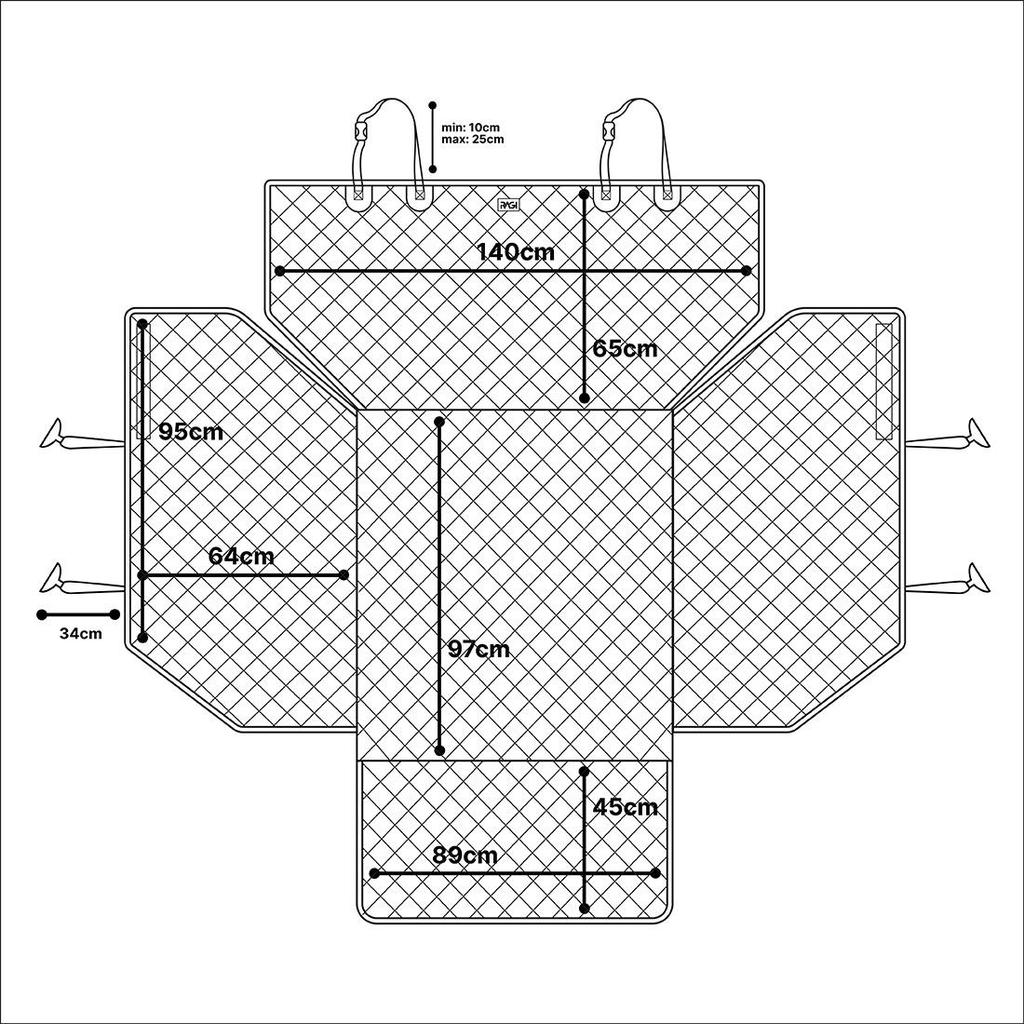 Bil Pet Seat Cover Baksätesmatta Filt RAGI