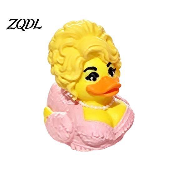 Small Desktop Accessories Cute Duck Figurine, Memorial for Music Lovers, Whimsical Room Novelty Collectible Statue Car Decor Birthday Presents Her