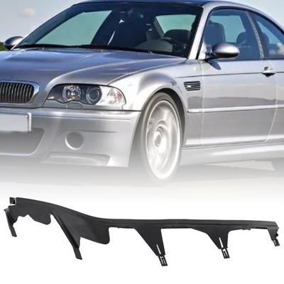 Black L/R Upper Headlight Cover Strip Trim 63128384486 63128384487 Compatible with 3 Series E46 4 Door 98 01