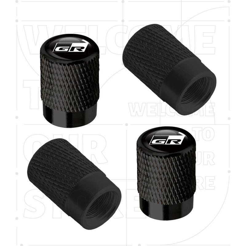 For Toyota GR Sport T Sport YARiS Hilux Camry LOGO 4pcs Car Wheel Tire Valve Aluminum Caps Tyre Stem Covers Airdust Waterproof