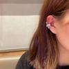 Pin Geometirc Elegant Women Jewelry Korean Style Ear Cuff Zircon Ear Clip Paper Clip Style Earring