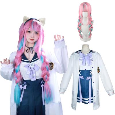 Minato Aqua Cosplay VTuber Cosplay Kostuum voor School Zeemans Podium Outfit Aqua Pruik Maat nieuw [Uitstekende Kwaliteit] Pruik, Volwassenen, Festival, Evenement, Kostuum,