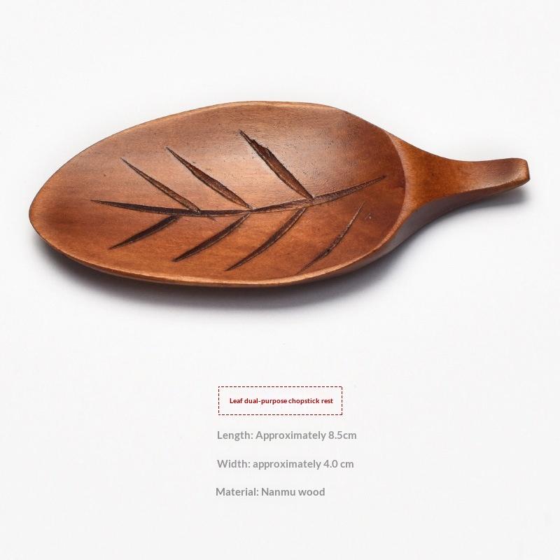 Creative Japanese Chopsticks Holder Wooden Chopstick Pillow Spoon Fork Knife Stand Table Decor Chopstick Rest Tableware Holder