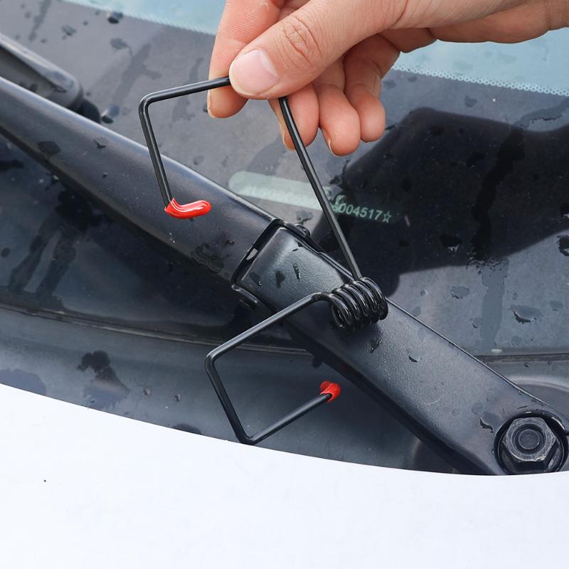 Universal Windshield Wiper Booster Spring Set Wiper Arm Pressure Clip Clear View Rain Helper Kit