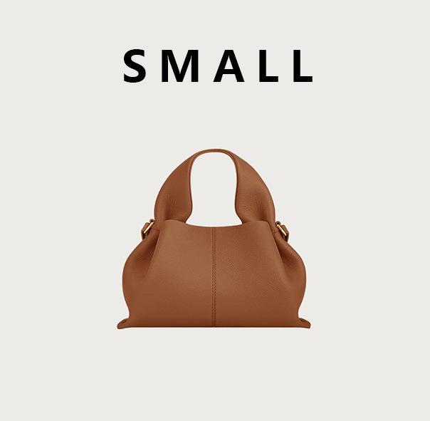 Pol Cloud Genuine Leather Luxury Retro French-Style Dumpling Handbag