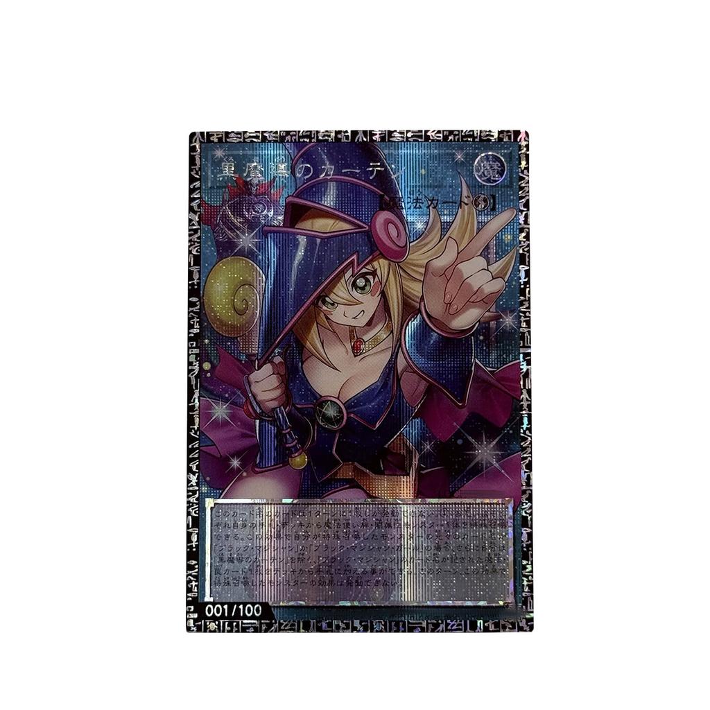 Diy Yu-Gi-Oh! Black Magician Girl Self Control Collect Signature Trading Flash Card Anime Cartoon Self Made Gift