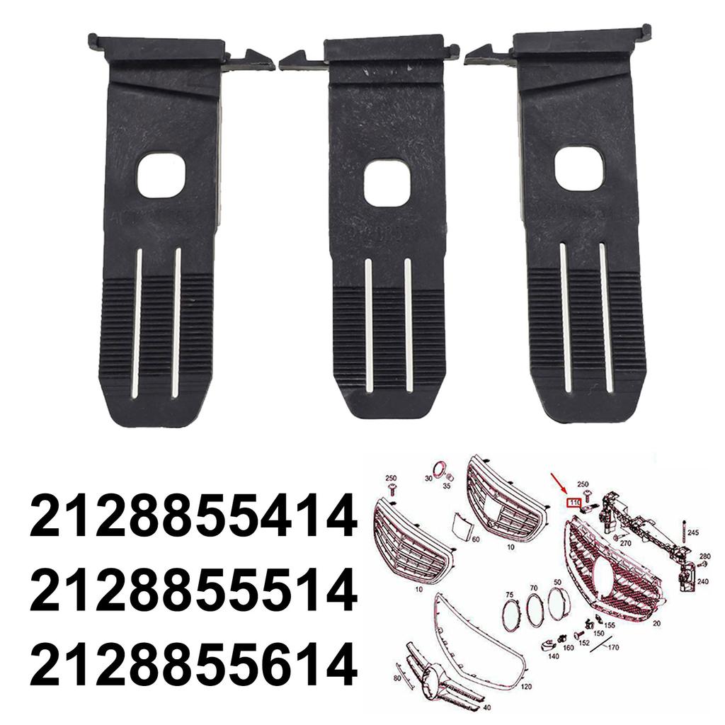 Mercedes W212 2014-2016 İçin 3'lü Araç Ön Tampon Izgara Braketi Seti Ön Tampon Spoyleri Otomotiv Aksesuarları