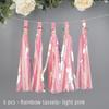 Party Unicorn Garland Rainbow Iridescent Tassel Garlands Paper Flower Wedding Decoration Birthday Baby Shower Party Decorations