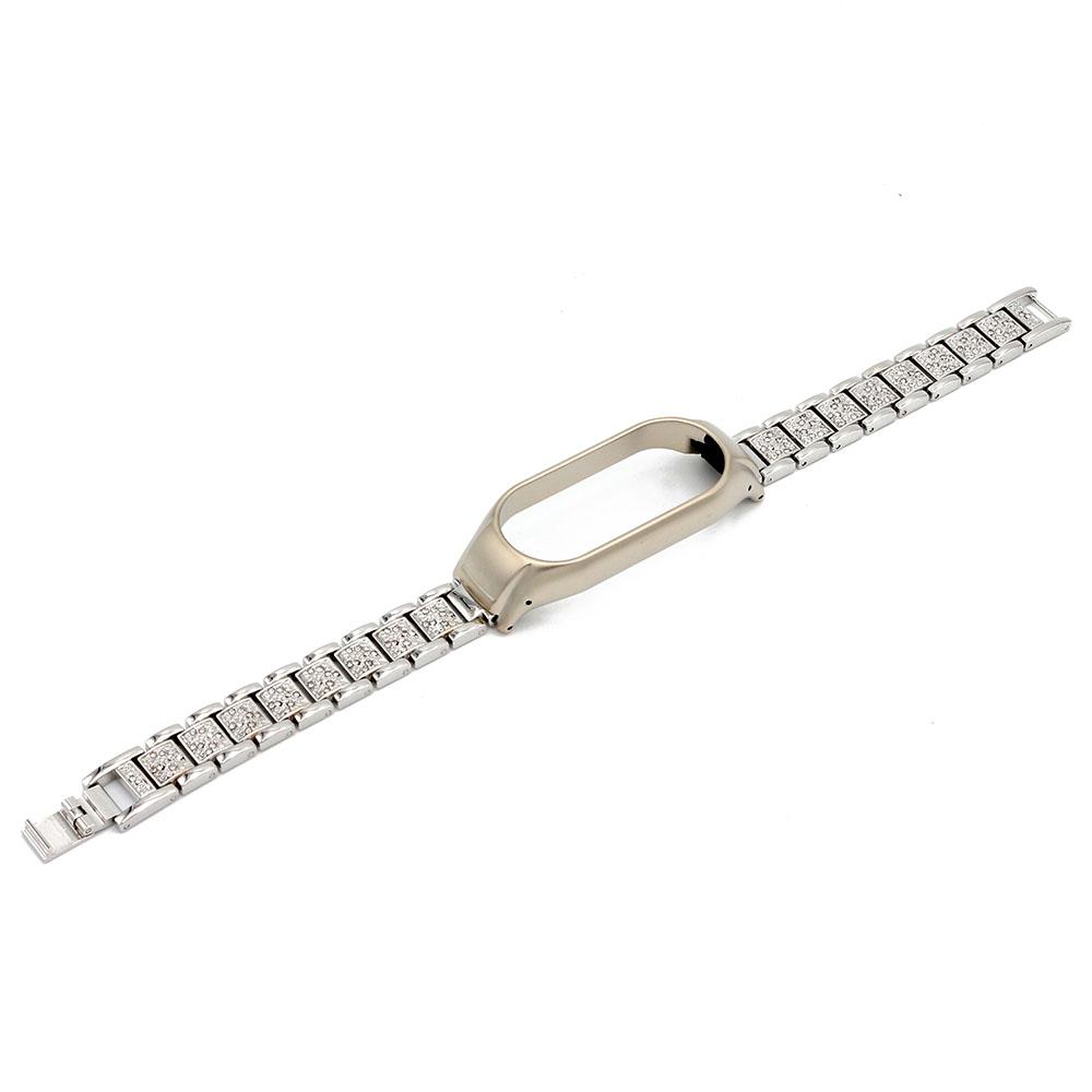 Adjustable Wristband for Xiaomi Mi Band 10 9 8 7 6 5 Wrist Strap Miband Replacement Bracelet Metal Bling Accessories Smartwatch