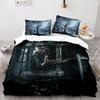 Horror Theme Duvet Cover Set Gothic Spooky Bedding Set for Teens Adult Men Terror Halloween Quilt Cover King/Queen/Full Size