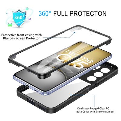 360 Degree Case For Realme C71 C75 C85 14T 8 9 14 15 Pro Plus 5G 6 C21Y C25Y Note 70 Bult-in Screen Protector Full Body Cover