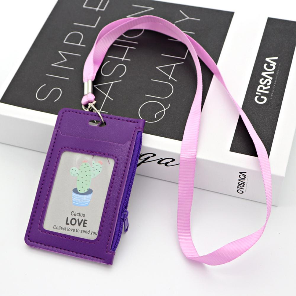 Pouch Lanyard ID Card Holder Credit Card Holders ID Holders with Neck Strap Zipper Coin Purses