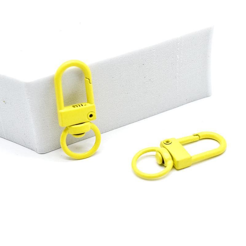 Zinc Alloy Keychain: Colorful Lobster Clasp Dog Hook, DIY Blind Box Figure, Spring Buckle Ornament