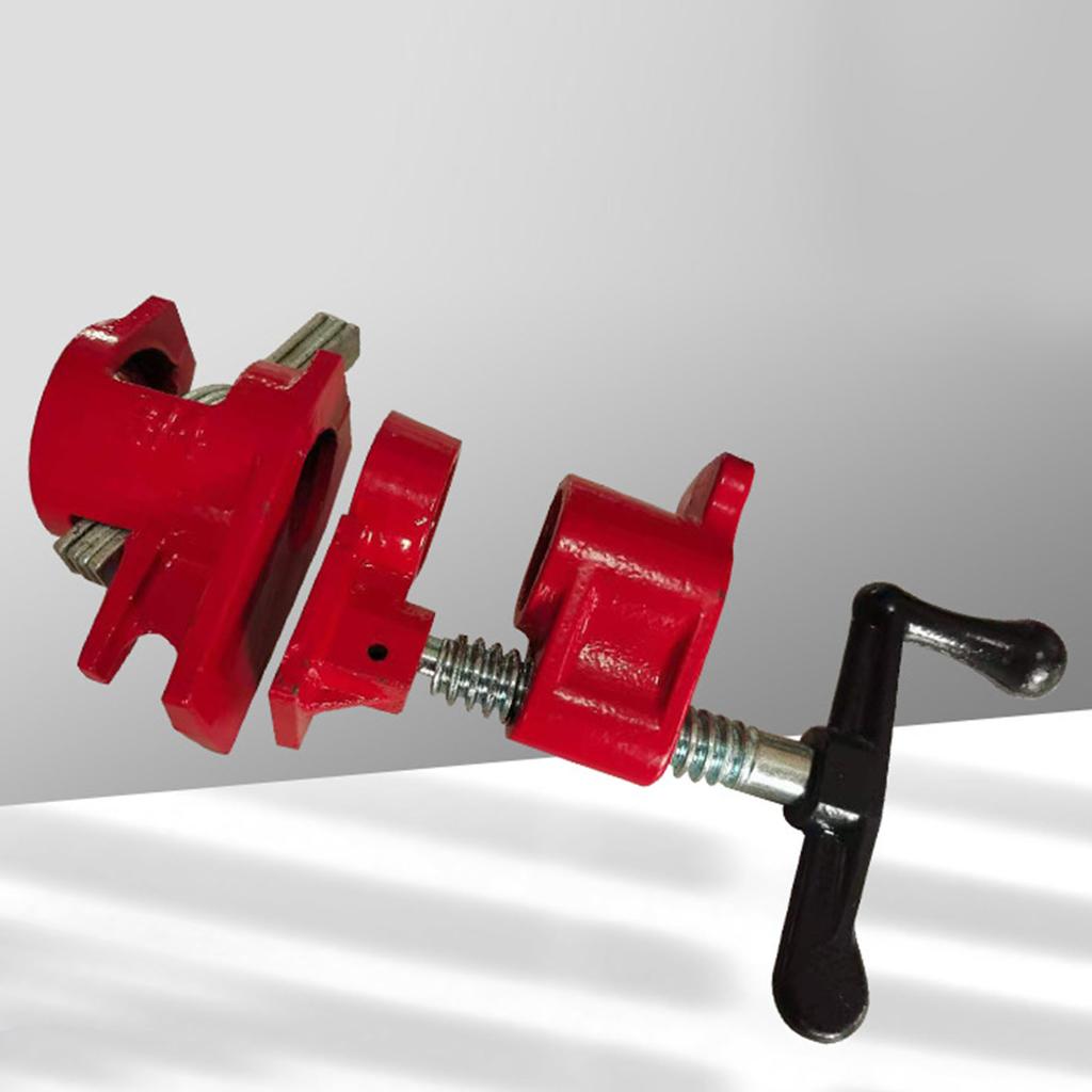 3/4in Heavy Duty Pipe Clamp Malleable Iron Water Pipe Clip for Woodworking Panel Slot Carpenter