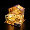 LED Light Miniature Dollhouse Kit Furniture Included Craft Dollhouse  Hobbyists