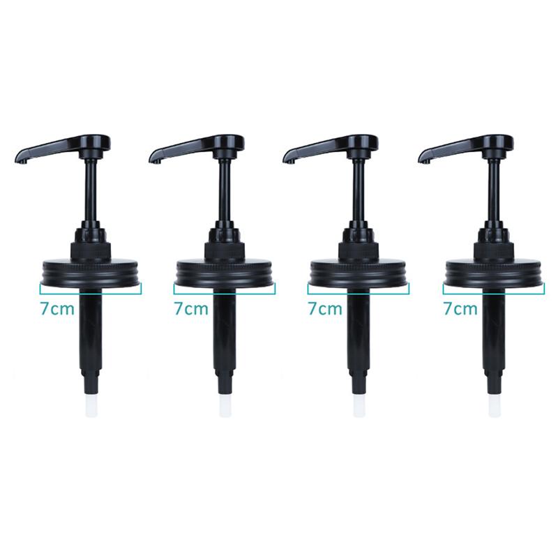 

Бутылка-дозатор для жидкости с помпой, прозрачный контейнер для сиропа большой вместимости, стеклянная бутылка с помпой для кофейного сиропа для кухни, бара 70mm 4pcs