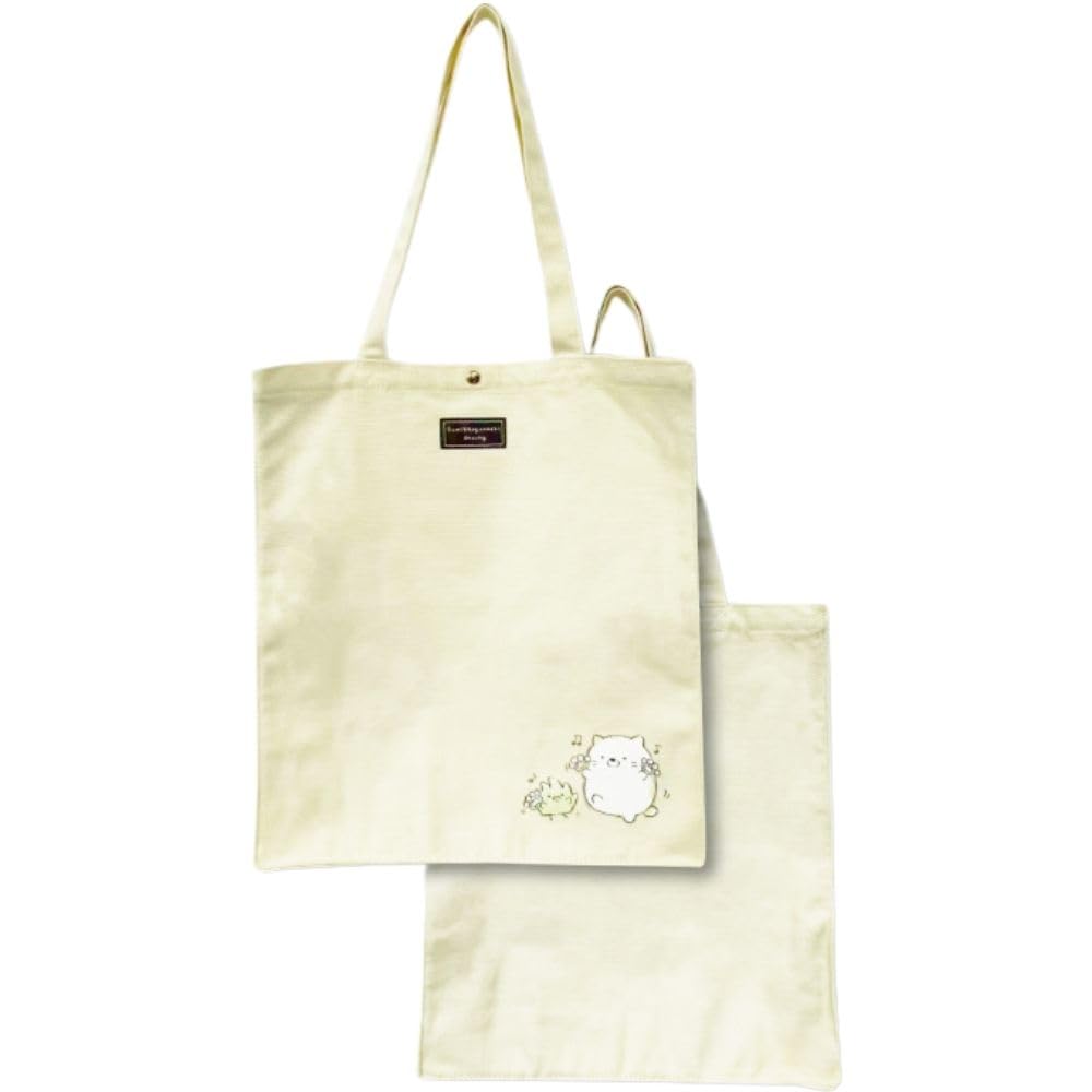 Hatayama Shoji Tote Bag, Colored Canvas, Drawing, Sumikko Gurashi Cat, Approx. H40 x W36 x D12cm, 34203189