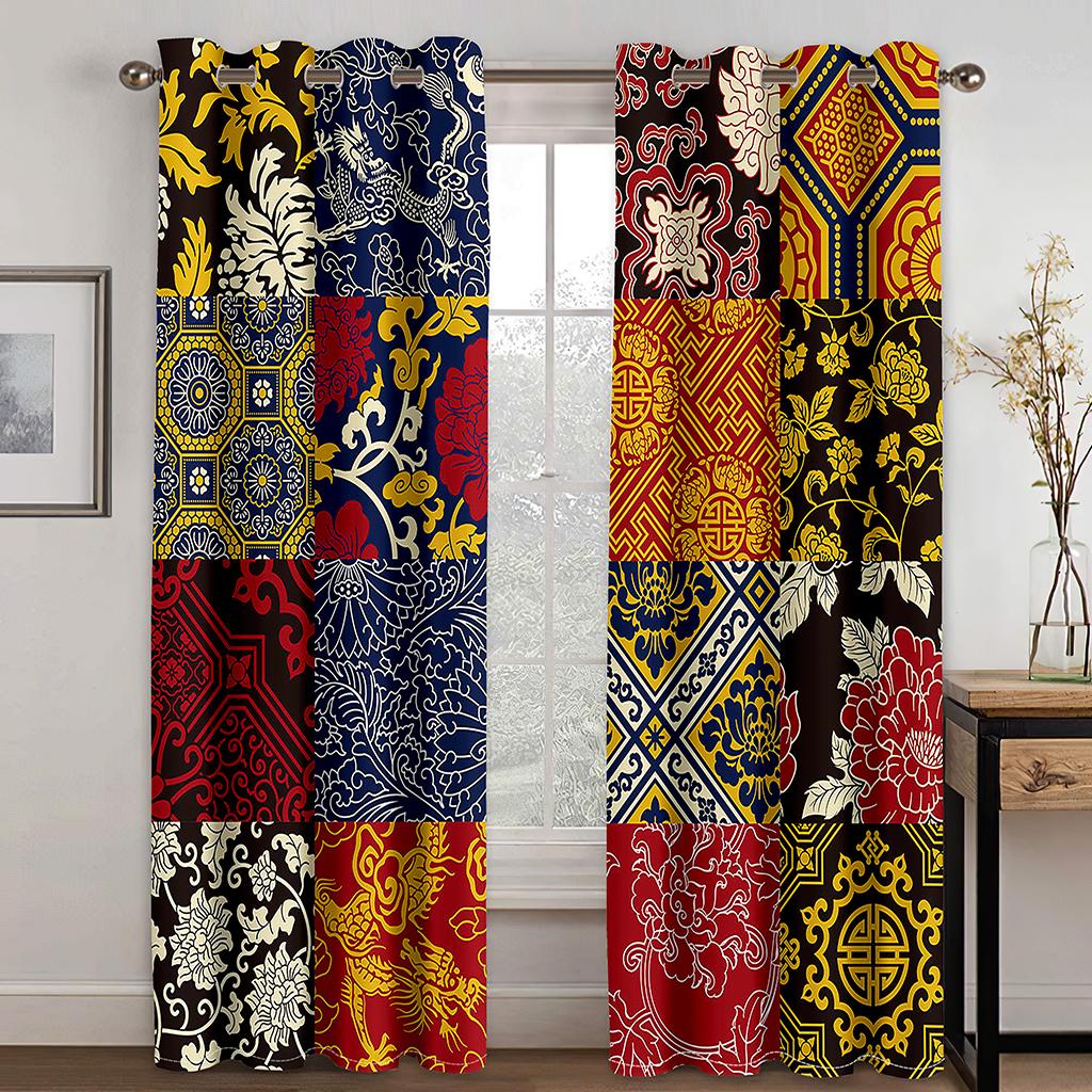 3D Bohemian Style Mandala Curtains 2 Panel Luxury Living Room Bedroom Den Kitchen Home Decor Curtains