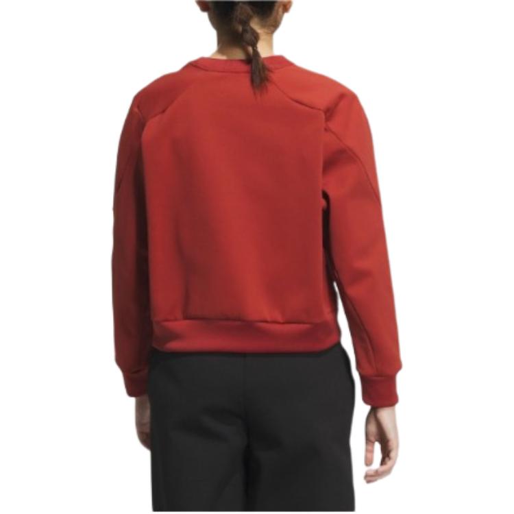 Adidas Casual Sports Series Skin-Friendly Comfortable Fashion Long Sleeve Sweatshirt Women tops Soft-Red JM8763