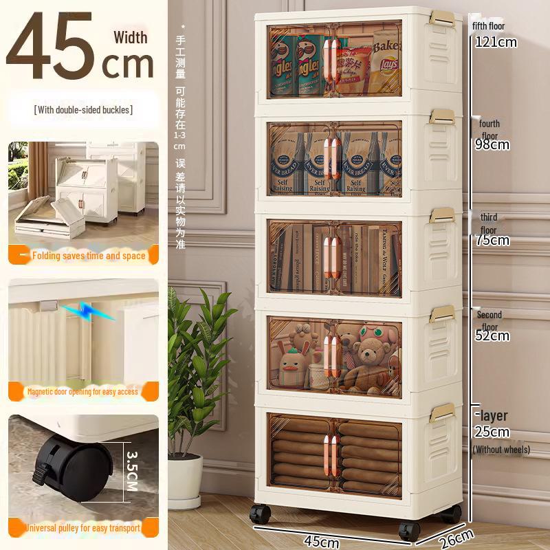 Foldable Storage Cabinet for Home: Snack, Toy, and Clothes Organizer