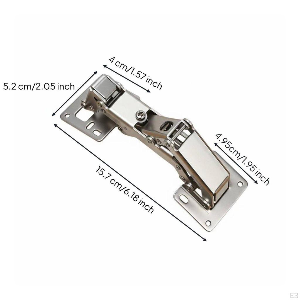 Stainless Steel Wardrobe Hinge Adjustable Angle Gentle Close Cabinet for DIY Enthusiasts 3