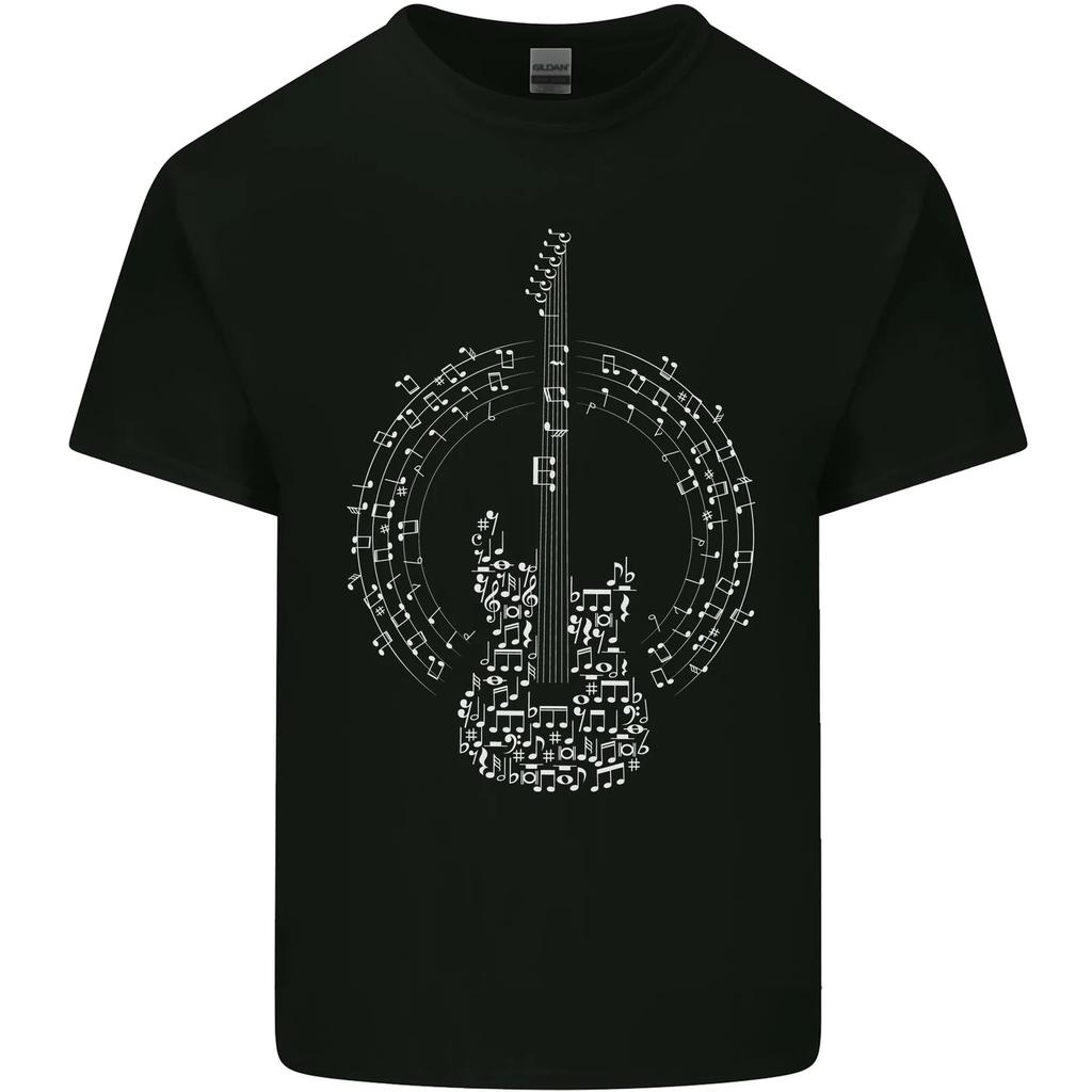 Guitar Notes Electric Guitarist Player Rock Kids T-Shirt Childrens