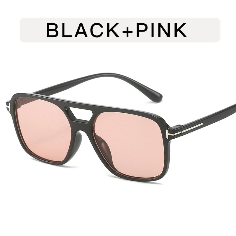 European American Style Women Sunglasses Double Bridge Square Shape Designer Sun Glasses UV400 Protection Man Sunglass