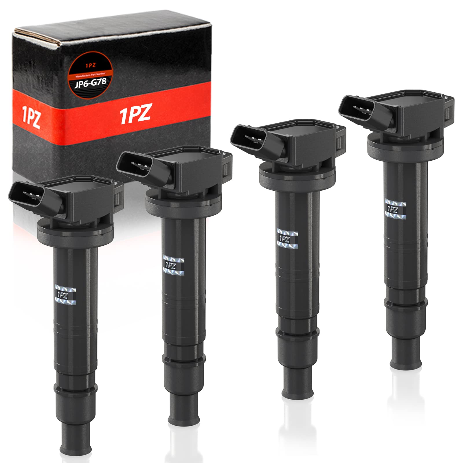 

Комплект из 4 катушек зажигания 1PZ для Toyota Hiace Hiace и Vista Номера и JP6-G78 Noah, Voxy, AZR60G, AZR65G, TRH200, Estima, ACR50W, ACR55W, Фургон,