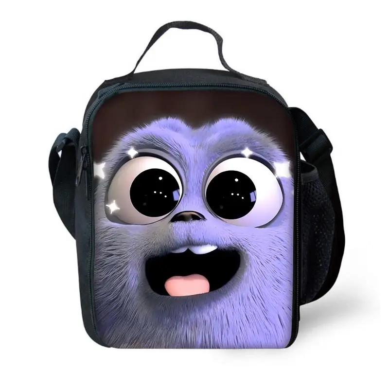 GRIZZY AND THE LEMMINGS Kinder Grote Capaciteit Tas voor Jongen en Meisje Student Buiten Picknick Herbruikbare Thermische Koelbox Lunchbox