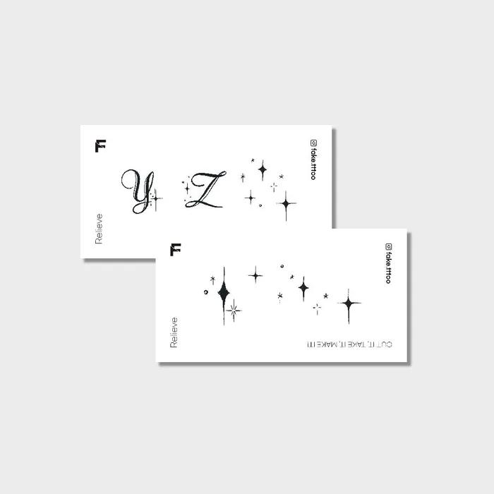 

Yttt tattoo sticker set