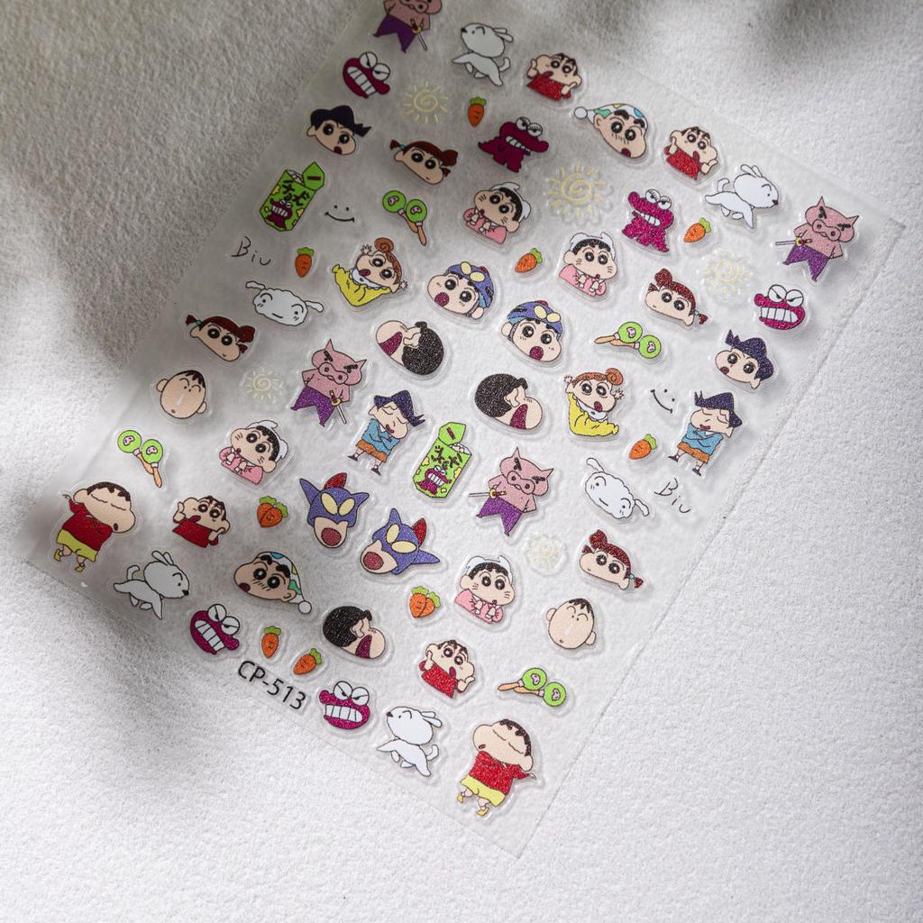 Cute Crayon Shin-chan Spring Stickers: Nail Art, Journals, Phone & iPad Cases