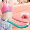 Weighted Fitness Hoop Portable Soft Spring Hoop Quiet Design Foldable Waist Toning Hoop Waist Training Circle for Fat Burning