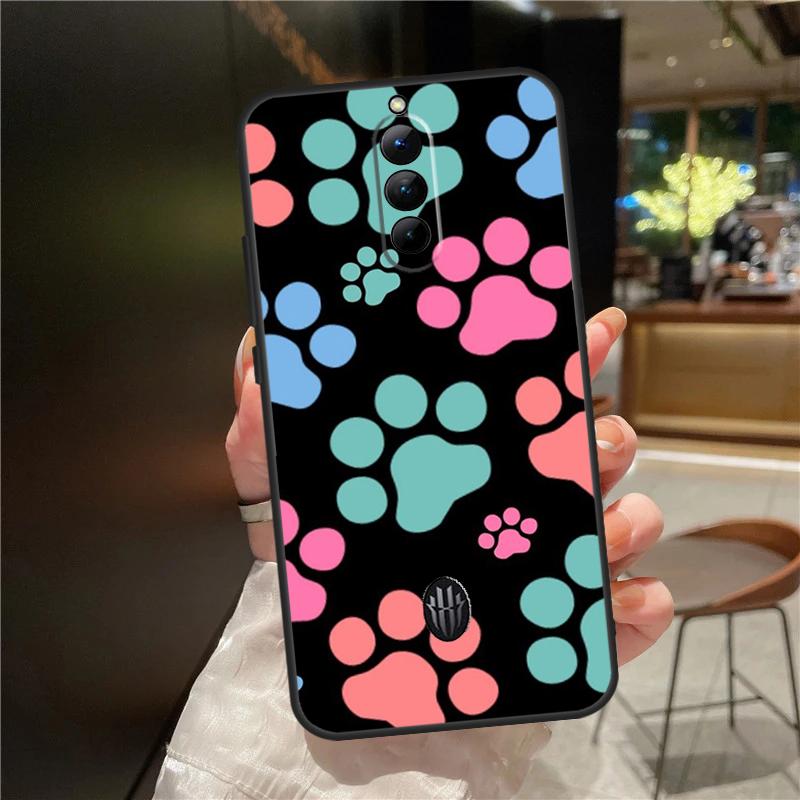 Cat Dog Paws Case For ZTE Nubia Red Magic 8 8S 9 9S 10 10S 11 Pro Plus 6 7 6S 7S For RedMagic 10 Air Cover