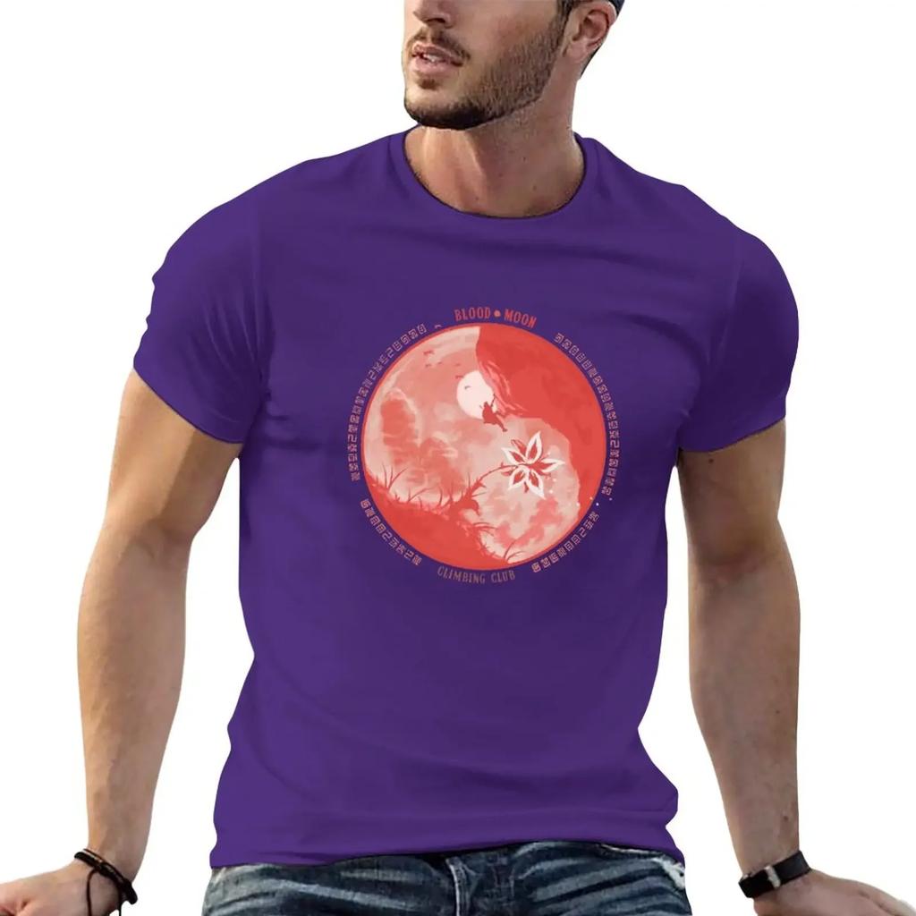 BloodMoon Climbing Club T-Shirt blacks Short sleeve tee summer clothes graphic t-shirts