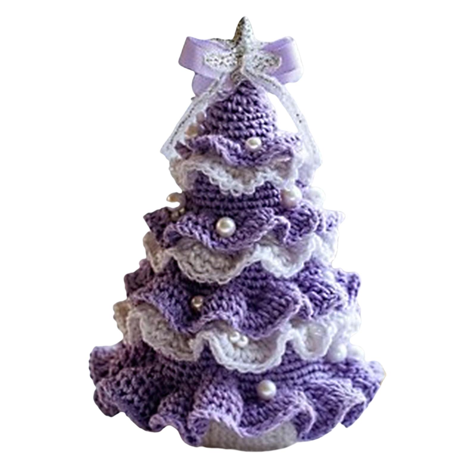 

DIY Crochet Christmas Tree Kit Material Christmas Crochet Kit Festive Crochet Tree Crafts Xmas Party Crochet Decorations
