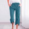 Pantalones cortos para mujer, cintura elástica con cordón ajustable, diseño informal de pierna suelta.