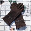 Women Winter Keep Warm Touch Screen Shiny Bright Silk Gloves Fashion Personality Elegant Luxury Style Drive Cycling