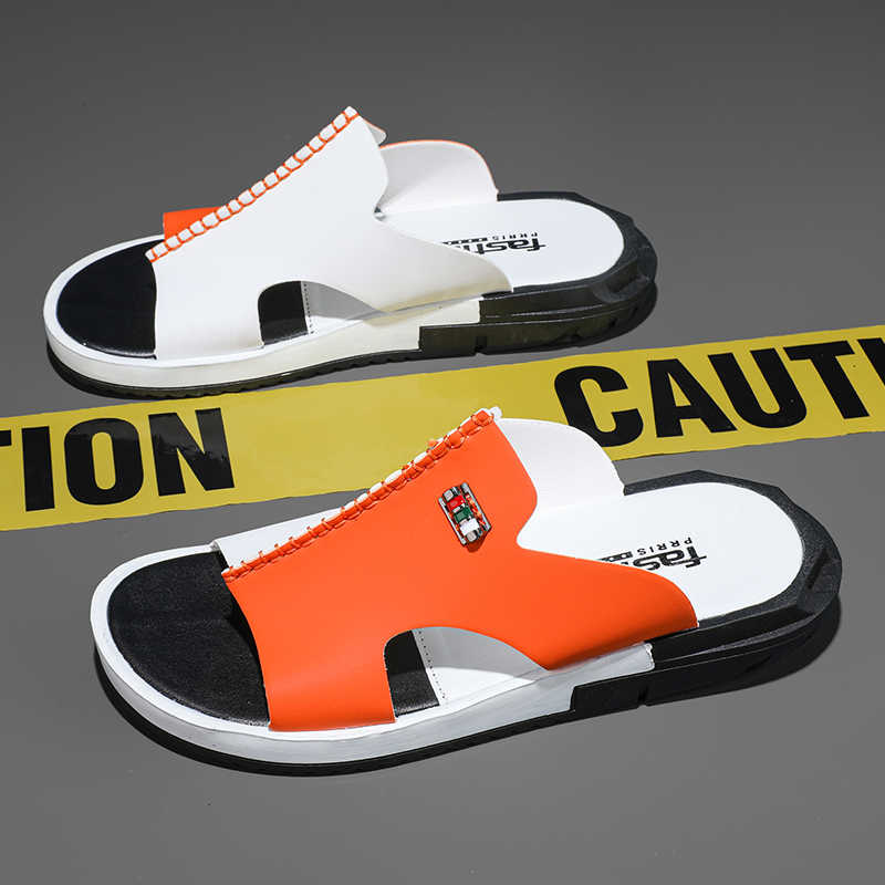 Fashion Summer Slip Resistant Flip Flops Slide Slippers Gray Sandals Transparent Shoes Men Sneakers Sports Tenis Style Vzuttya