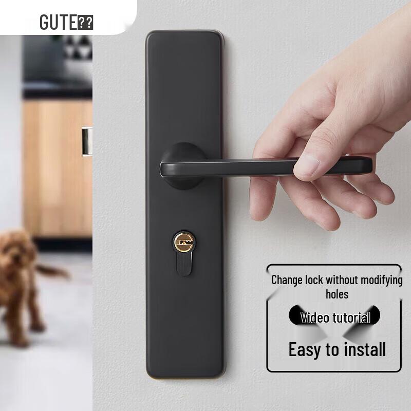 GUTE Нержавеющая сталь Внутренняя дверная ручка-замок