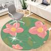 1pc Floral Fantasy Office Round Area Rug, Indoor Mat Suitable For Office, Under Office Chairs Bedroom Living Room Home Decor, Room Deco