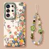 Flower Wall Mobile Phone Case for Samsung GalaxyS26 Spring S25ultra Silicone S24 + Fresh S23 Lanyard Cover