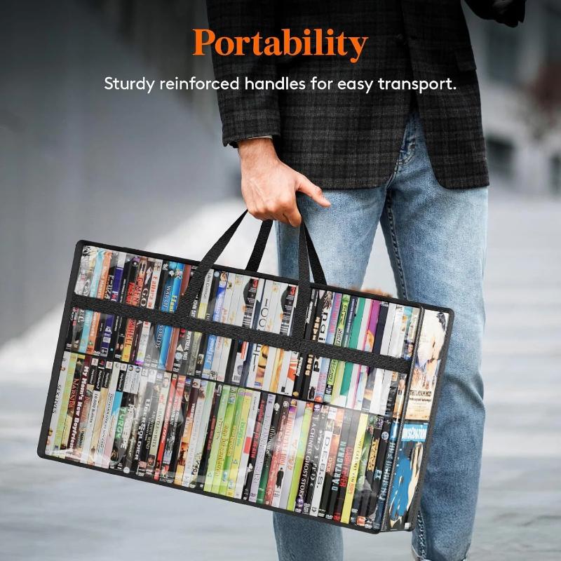 Transparent Pvc Waterproof Zipper Storage Tote Visible Organizer For Cd Dvd Books Caps Household Sorting Carry Bag