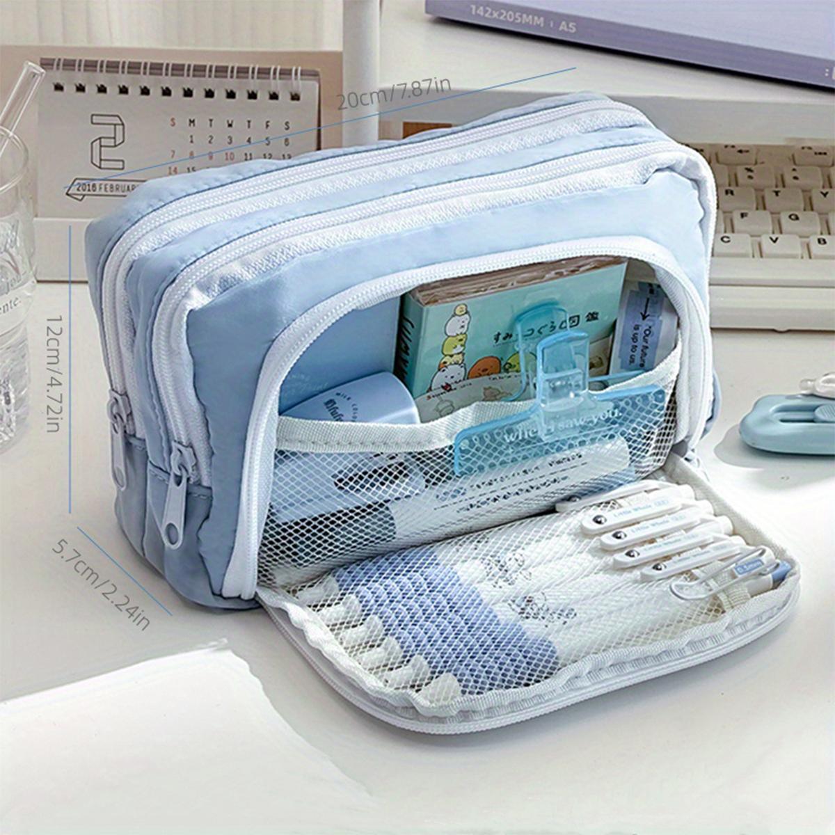 

Кавайный пенал большой вместимости, эстетичная сумка-держатель для ручек, детский пенал, школьные и офисные принадлежности, корейская канцелярия