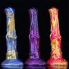 Golden Horse Mixed Color Anal Plug Shaped Silicone Simulation Dildo Soft Female Simulation Big Horse Cock Masturbator