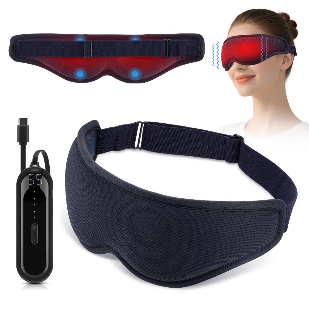 3-Level Heated Eye Mask Reusable Electric Steaming Eye Massager For Sleeping Eye Puffiness Anti Dark Circle Patch Eye Care