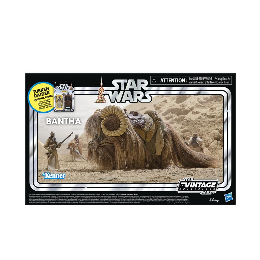 [Amazon.co.jp Exclusive] Hasbro Star Wars Vintage Collection Bantha & Tusken Raider, Star Wars: A New Hope (Episode IV) 9.5 cm Premium Collection Acti