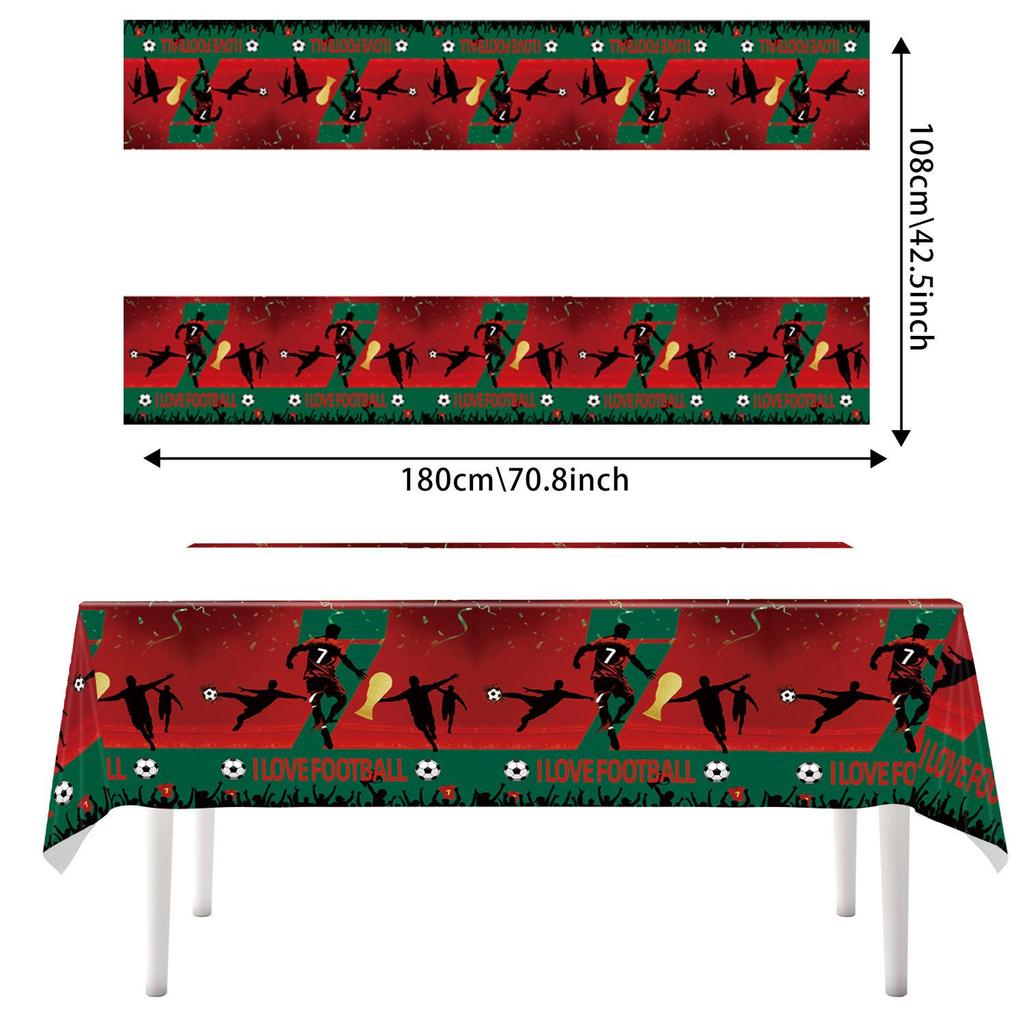 CR7 World Cup Star Fan Party Set: Plates, Cups, Napkins, Tablecloth, Banner & Decorations.