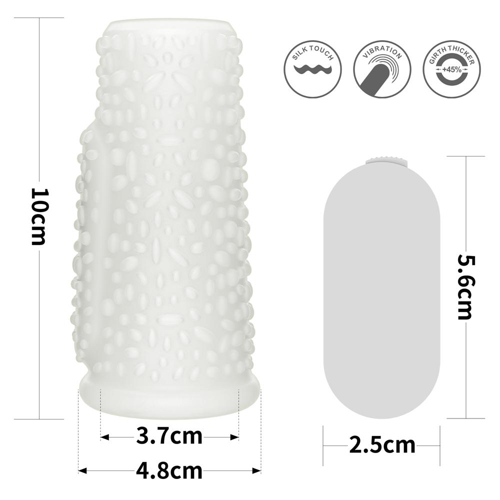 Vibrating Cock Ring Penis Sleeve Vibrator Penis Extender Extension Penis Enlargement Cockring Adult Sex Toys for Couple Men