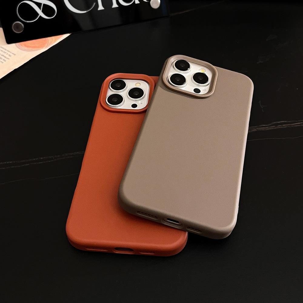 Soft Solid Color Silicone Phone Case For iPhone 16 15 14 13 12 Pro Max Plus Plain Shockproof Bumper Back Cover
