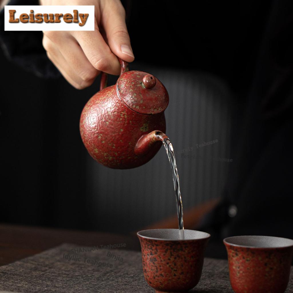 111ml Mountain Red Gaopan Teapot Luxury Tea Infuser Pot Tea Maker Kettle With Strainer Chinese Tea Teaware Accessories Ornaments